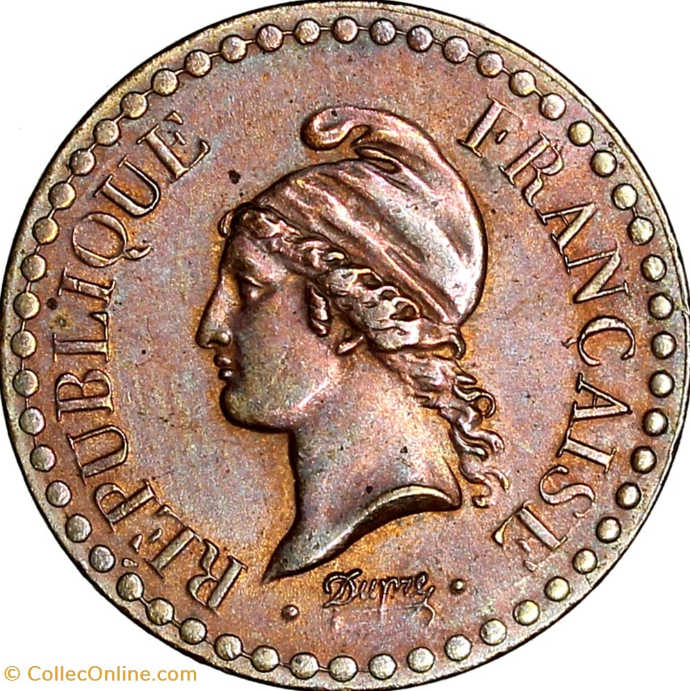 Un centime Dupré, IIe République, 1851, accent sur le E, Paris monnaies monde france un centime dupre iie republique 1851 accent sur le e paris