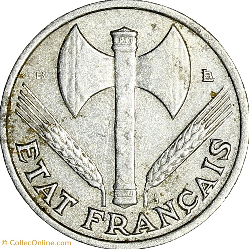 50 centimes francisque, Etat Français, 1943, Beaumont-le-Roger monnaies monde france 50 centimes francisque etat francais 1943 beaumont le roger