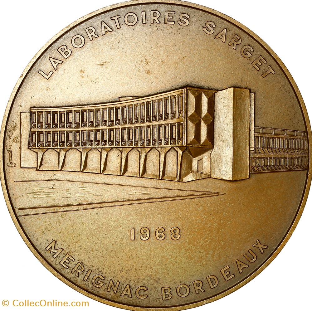 medailles france medaille des laboratoires sarget de merignac 1972
