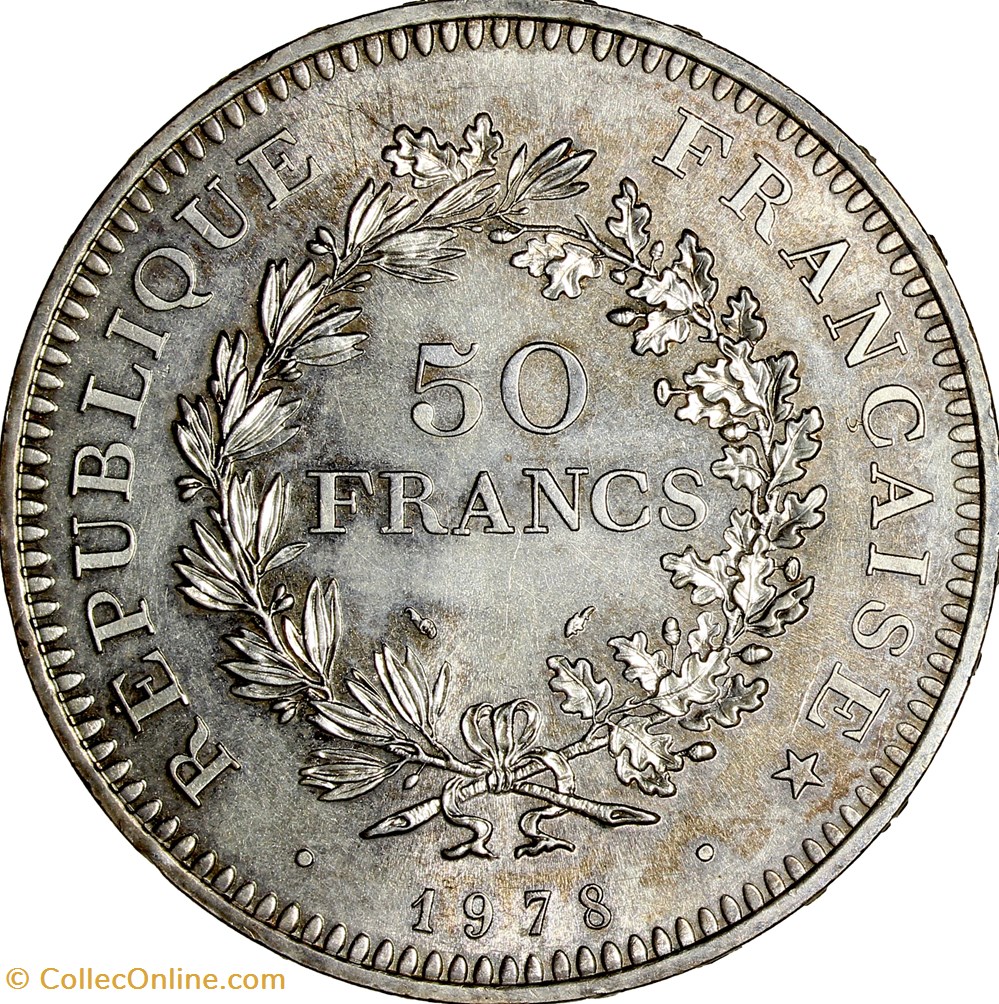 50 francs Hercule, 1978 monnaies monde france 50 francs hercule 1978