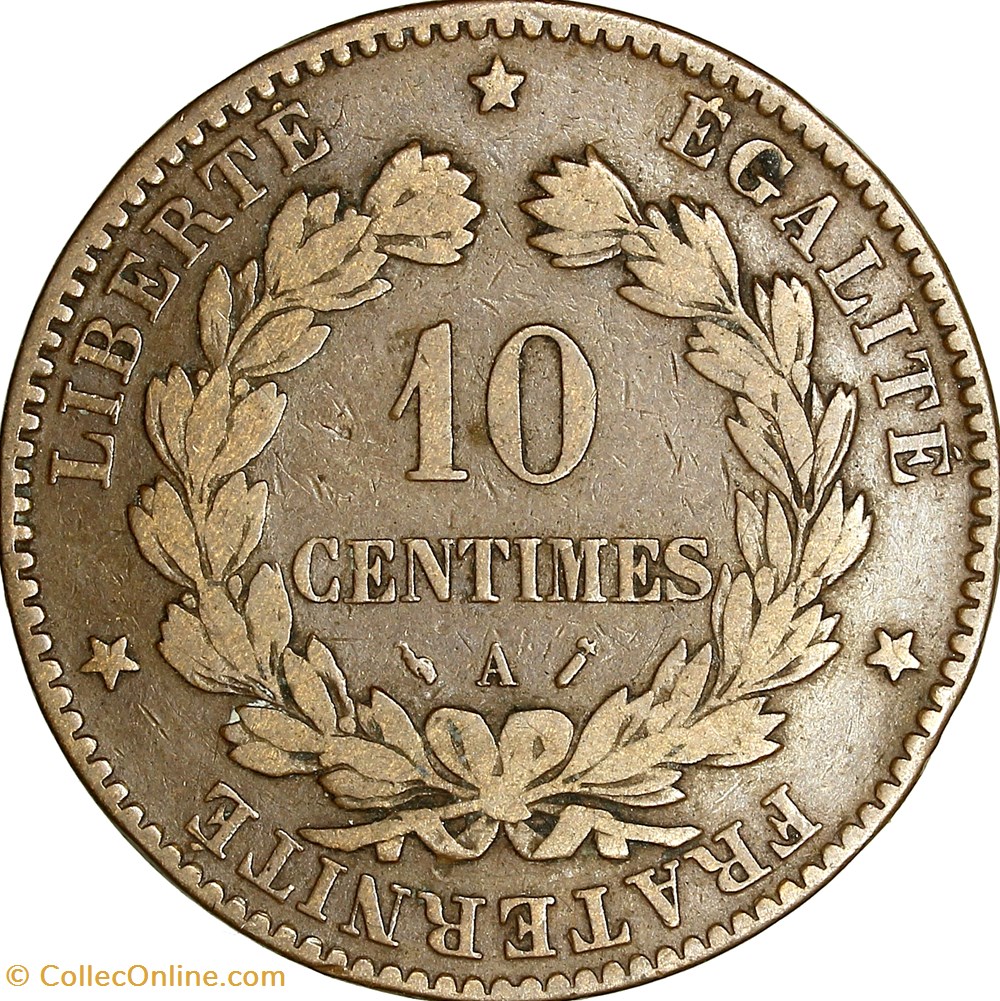 10 centimes Cérès, IIIe République, 1896, faisceau, Paris monnaies monde france 10 centimes ceres iiie republique 1896 faisceau paris