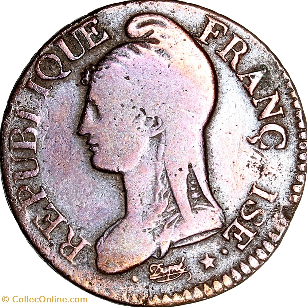 monnaies monde france cinq centimes dupre grand module le directoire an 5 strasbourg