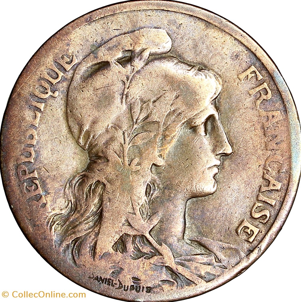 5 centimes Daniel-Dupuis, IIIe République, 1906 monnaies monde france 5 centimes daniel dupuis iiie republique 1906