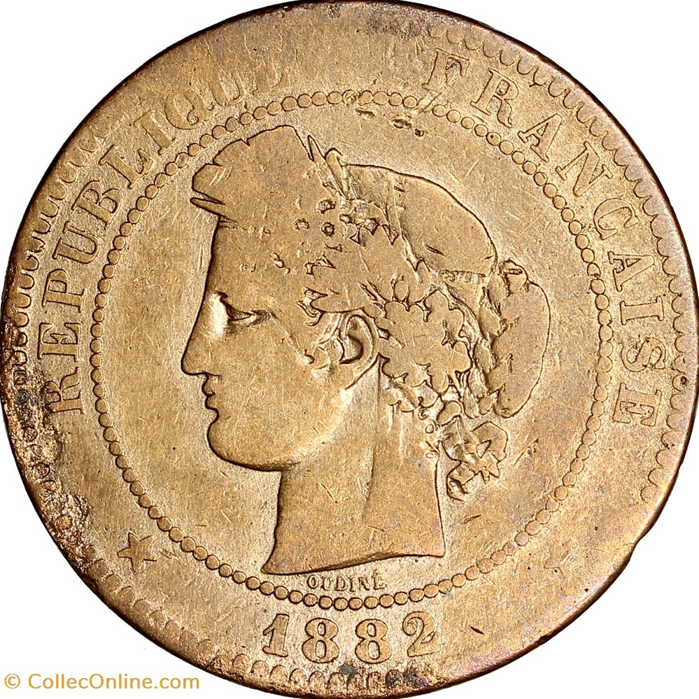 10 centimes Cérès, IIIe République, 1882, Paris monnaies monde france 10 centimes ceres iiie republique 1882 paris