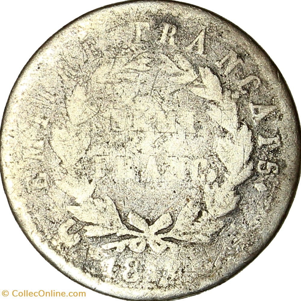 monnaies monde france demi franc tete lauree empire napoleon ier 1812 paris