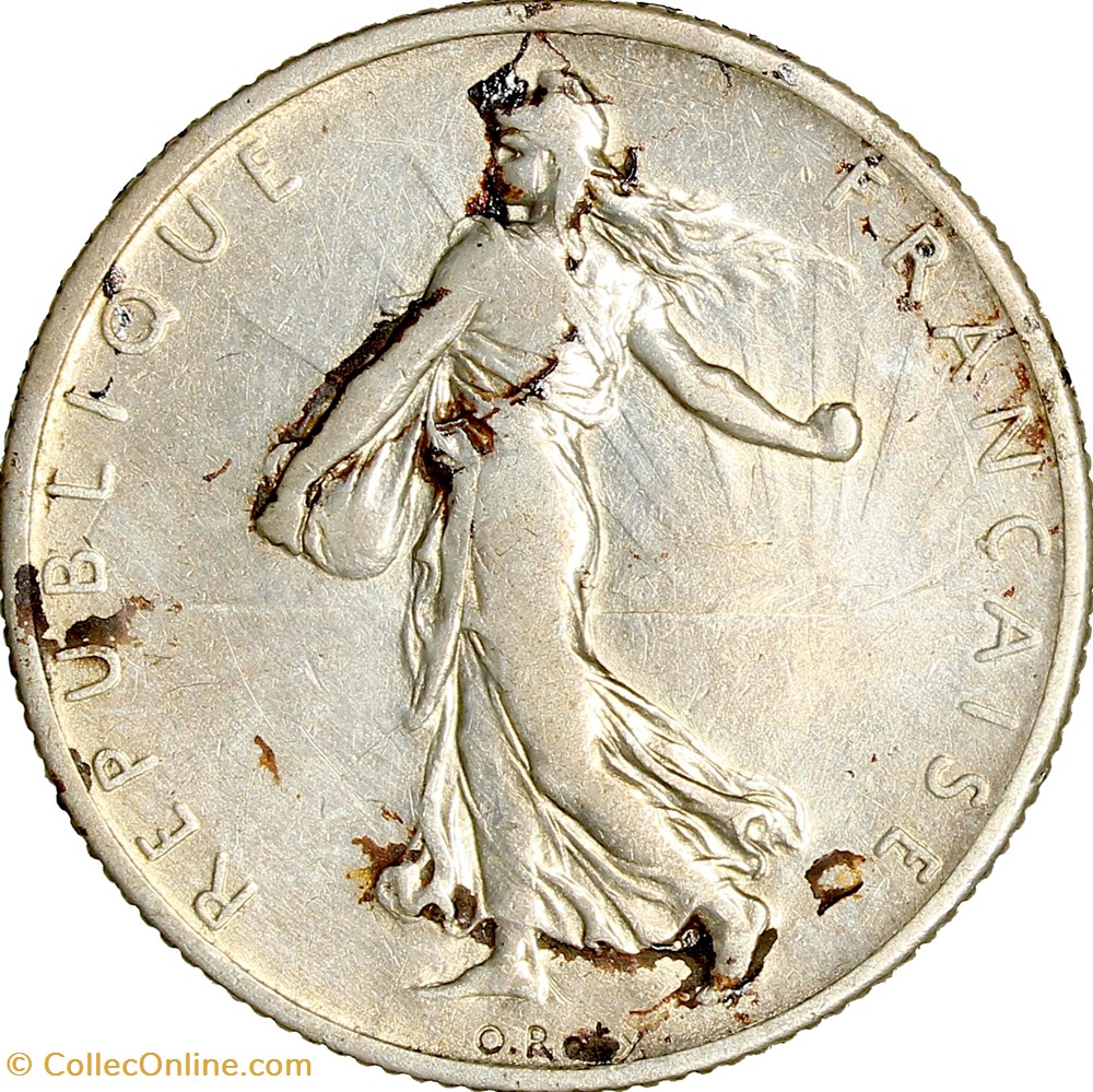 2 francs Semeuse, IIIe République, 1900 monnaies monde france 2 francs semeuse iiie republique 1900