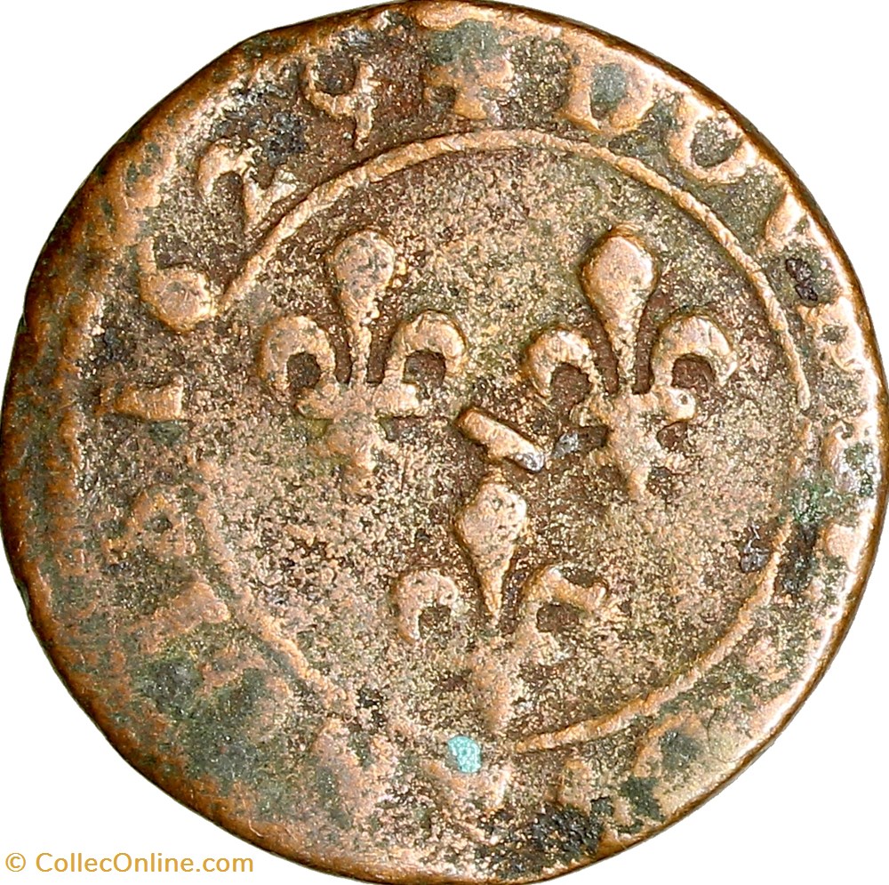 monnaies europe medievale france feodales double tournois de marie de bourbon montpensier 1629 trevoux
