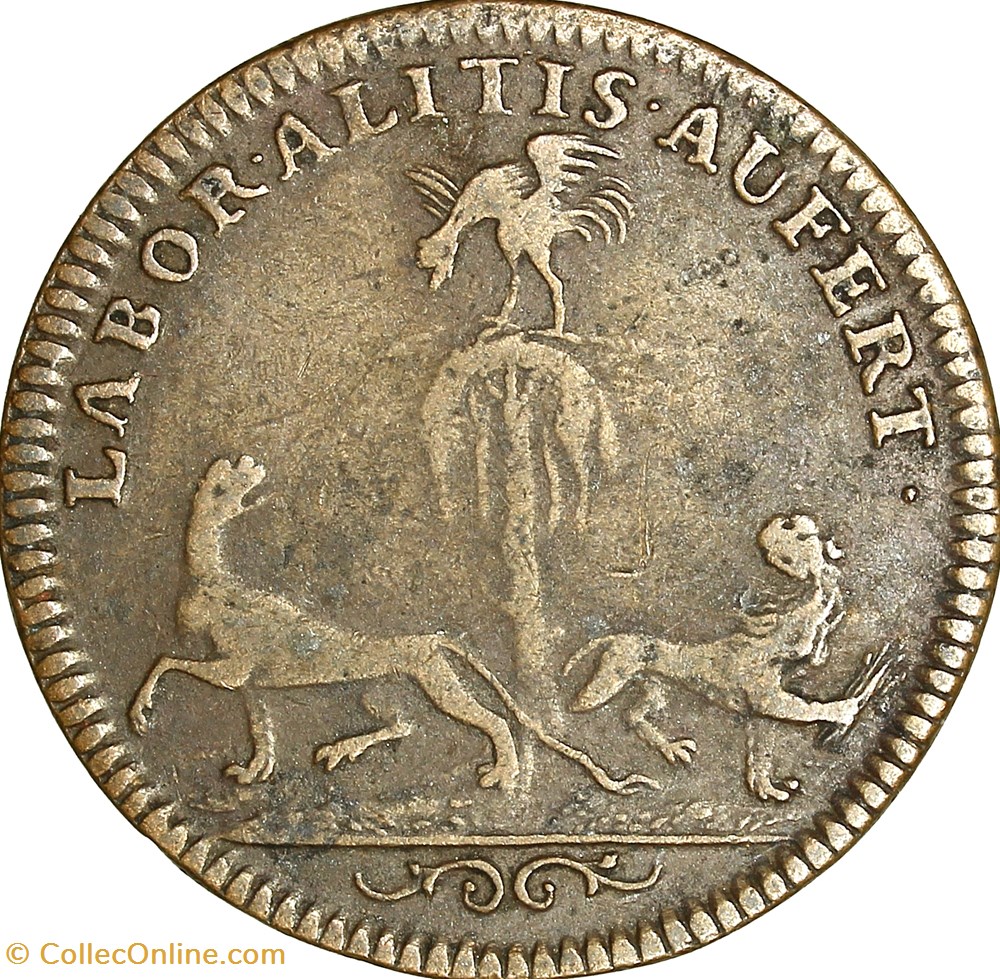 Jeton Louis XIV - Guerre de succession d'Espagne, 1701-1714 monnaies jetons mereaux jeton louis xiv guerre de succession espagne 1701 1714