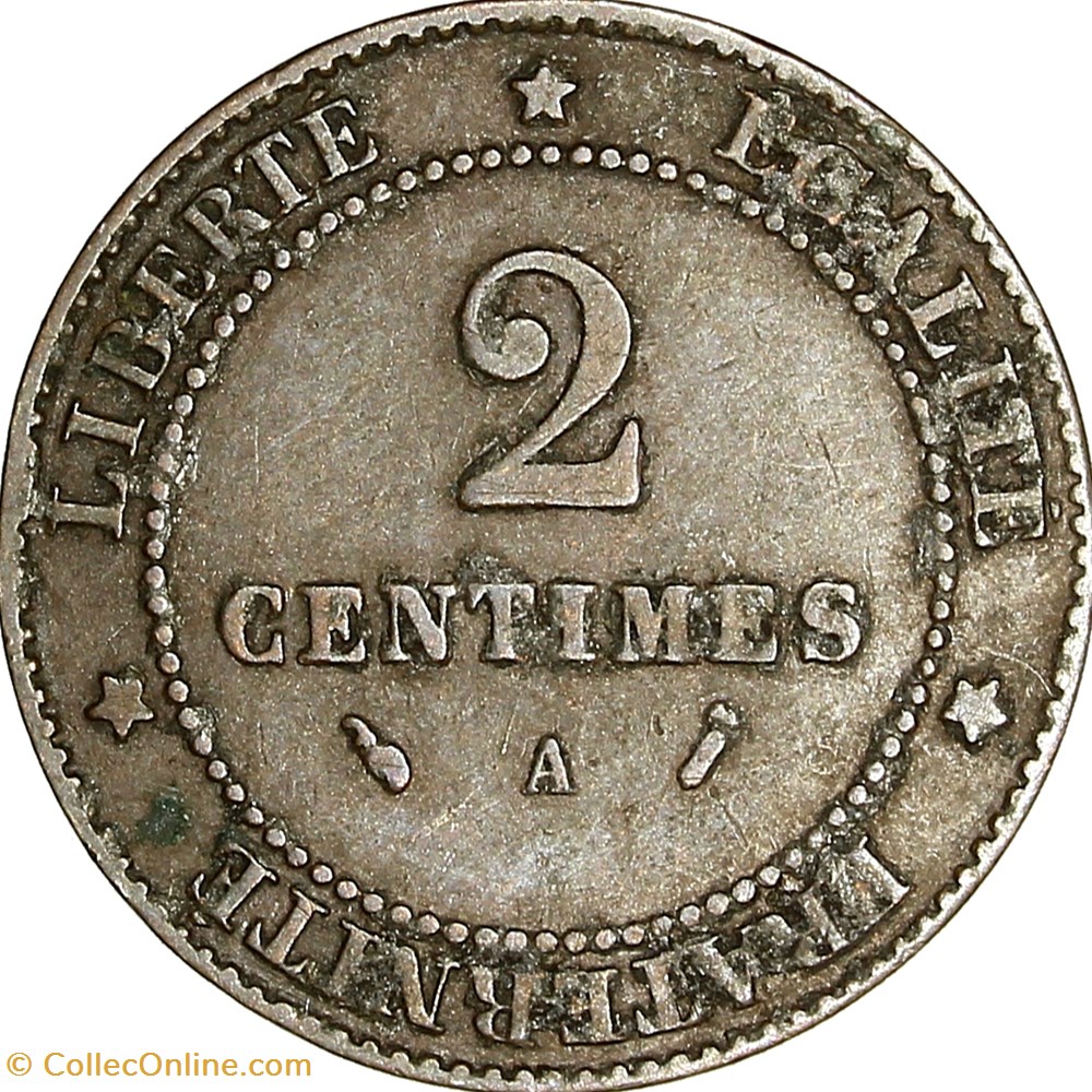 monnaies monde france 2 centimes ceres iiie republique 1896 paris