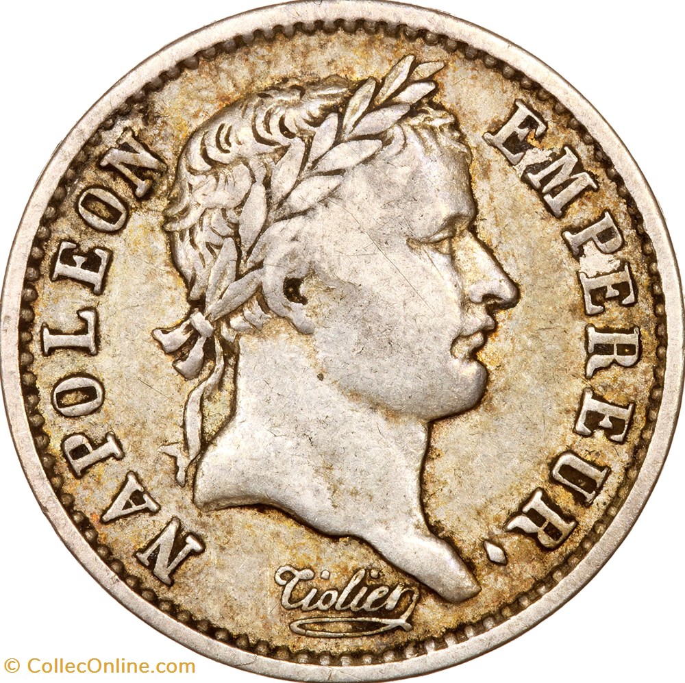 Quart de franc, tête laurée, République, Napoléon Ier, 1807, Paris monnaies monde france quart de franc tete lauree republique napoleon ier 1807 paris