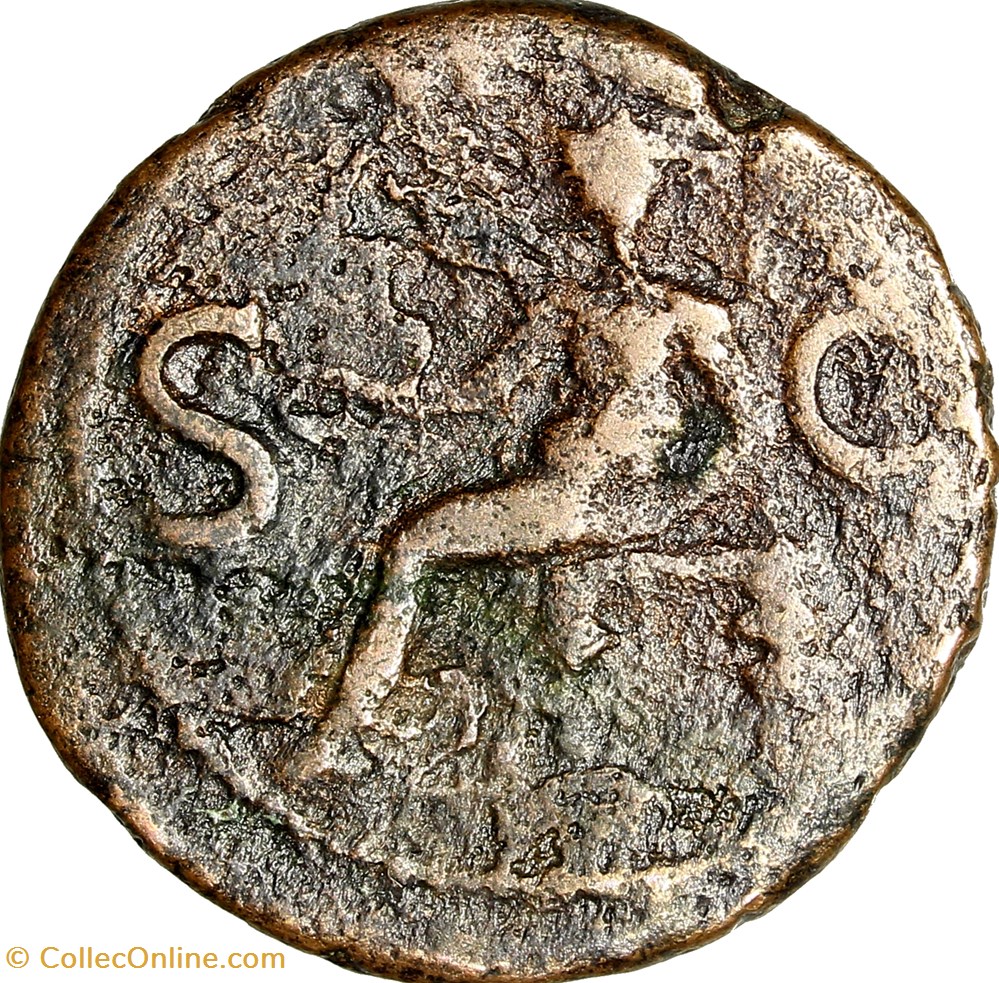 As de Caligula, Vesta, 37-38, Rome monnaies antiques romaines imperiales et republicaines as de caligula vesta 37 38 rome