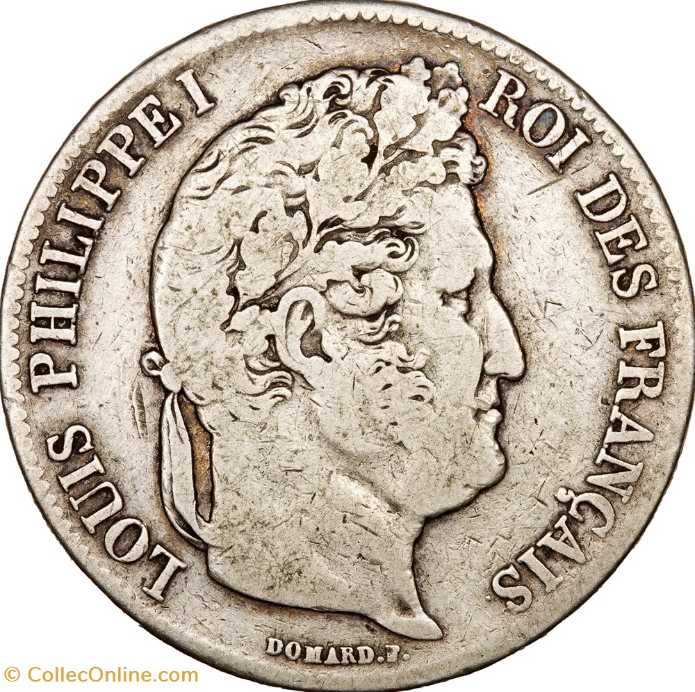5 francs, 2e type Domard, Louis-Philippe Ier, 1840, Lille monnaies monde france 5 francs 2e type domard louis philippe ier 1840 lille