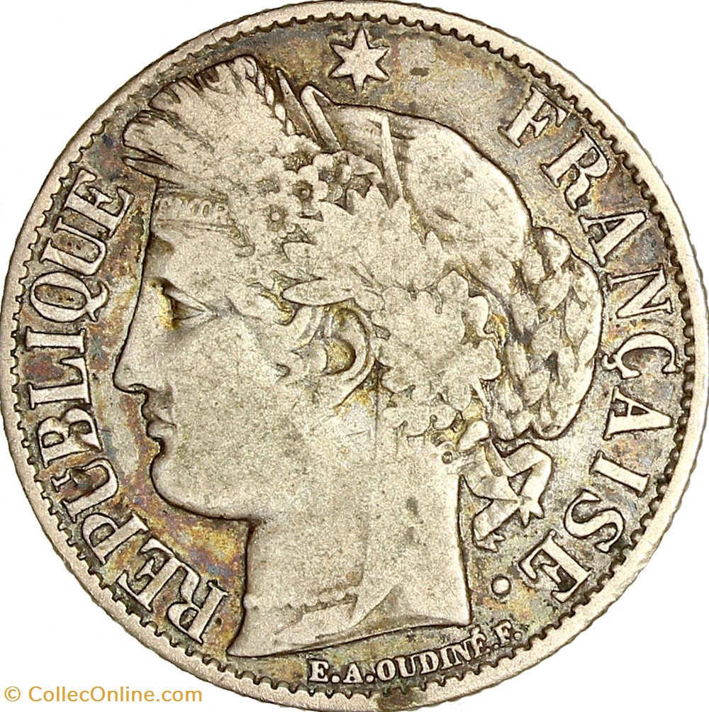 1 franc Cérès, IIIe République, 1895, Paris monnaies monde france 1 franc ceres iiie republique 1895 paris