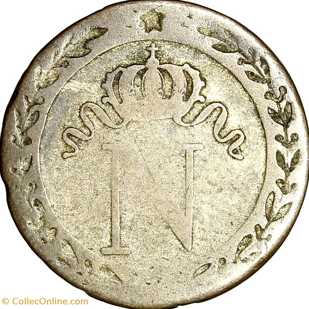 10 cent. à l'N couronnée, Napoléon Ier, 1809, Lille monnaies monde france 10 cent a n couronnee napoleon ier 1809 lille