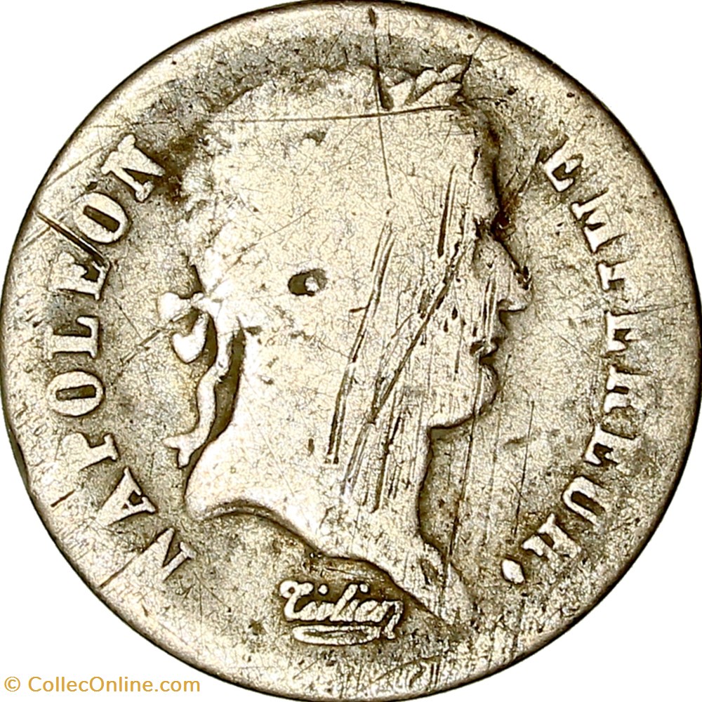 monnaies monde france demi franc tete lauree empire napoleon ier 1810 paris