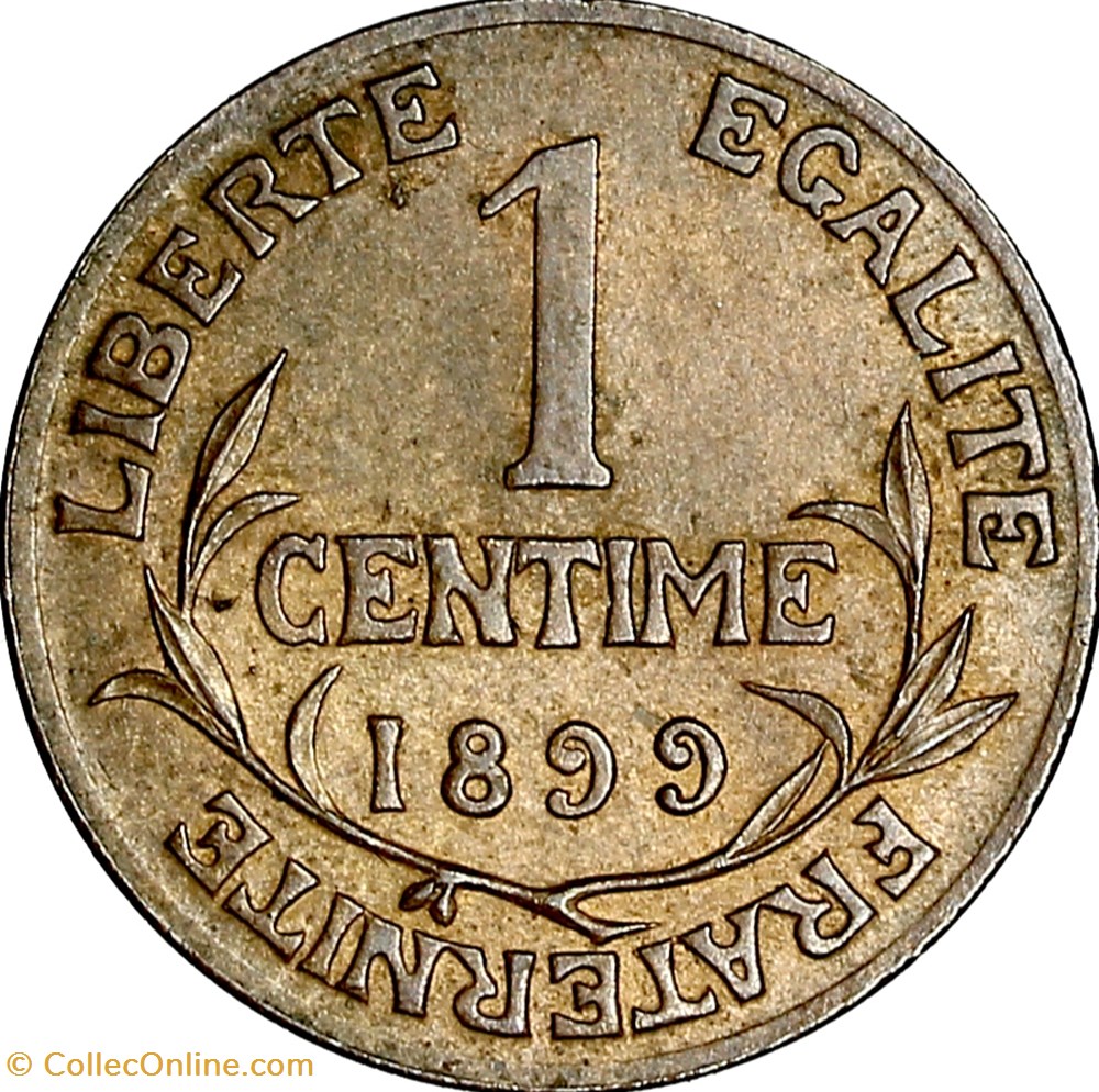 1 centime Daniel-Dupuis, IIIe République, 1899 monnaies france modernes 1 centime daniel dupuis iiie republique 1899