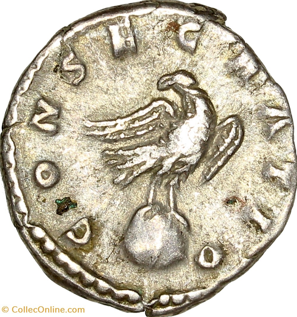 Denier de Marc Aurèle divinisé, Aigle, 180, Rome monnaies antiques romaines imperiales et republicaines denier de marc aurele divinise aigle 180 rome