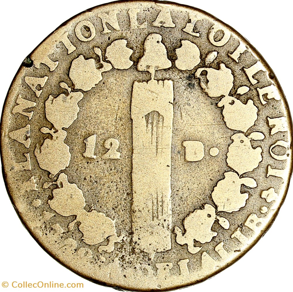 12 deniers au faisceau type François, Louis XVI, 1792, an 4, Limoges monnaies monde france 12 deniers au faisceau type francois louis xvi 1792 an 4 limoges