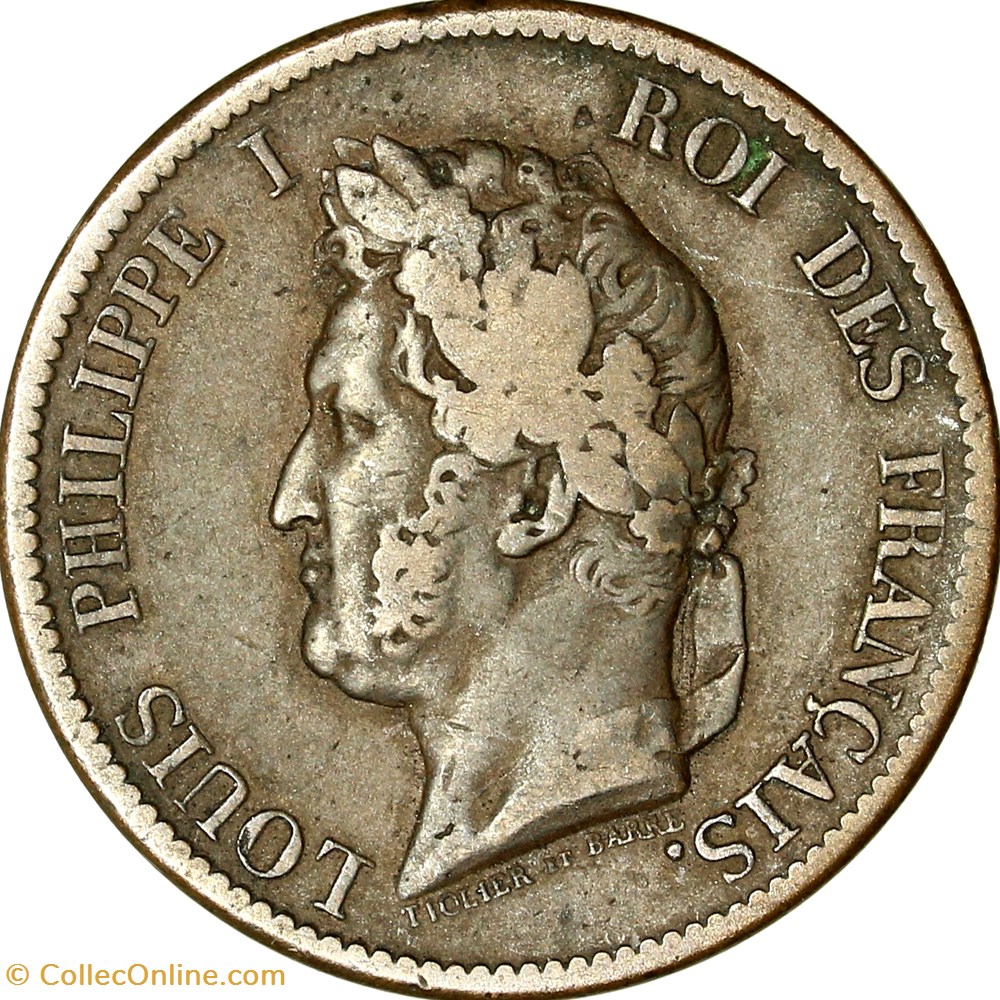 5 centimes des colonies, Louis-Philippe Ier, 1839, Paris monnaies monde france 5 centimes des colonies louis philippe ier 1839 paris