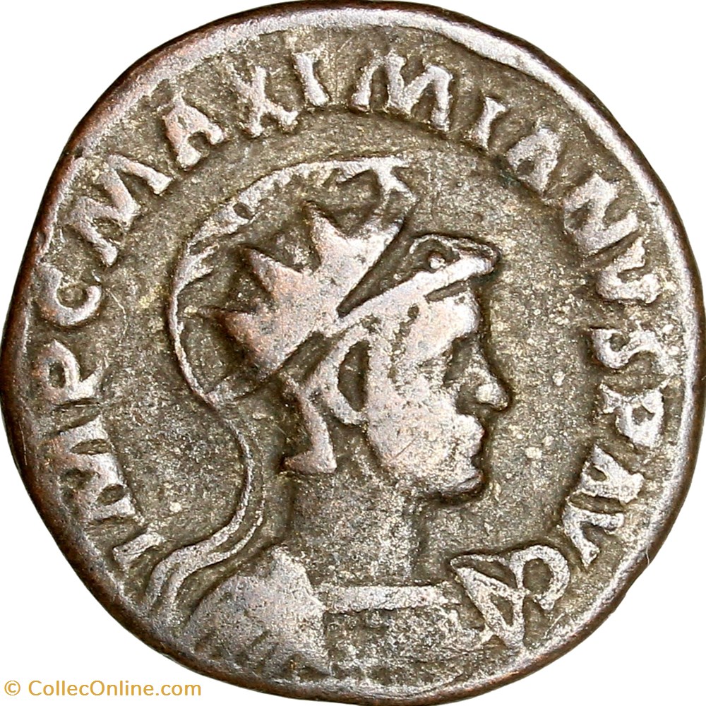 Aurelianus de Maximien Hercule, Hercule, automne 289 - début 290, Lyon monnaies antiques romaines imperiales et republicaines aurelianus de maximien hercule hercule automne 289 debut 290 lyon