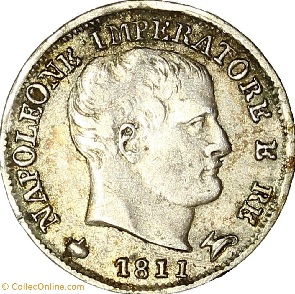 monnaies monde france 5 soldi italie napoleon ier 1811 milan