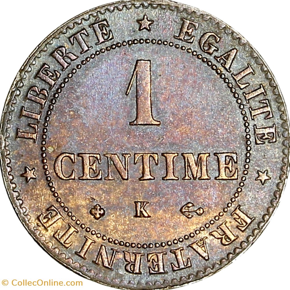 1 centime Cérès, IIIe République, 1872, Bordeaux monnaies monde france 1 centime ceres iiie republique 1872 bordeaux
