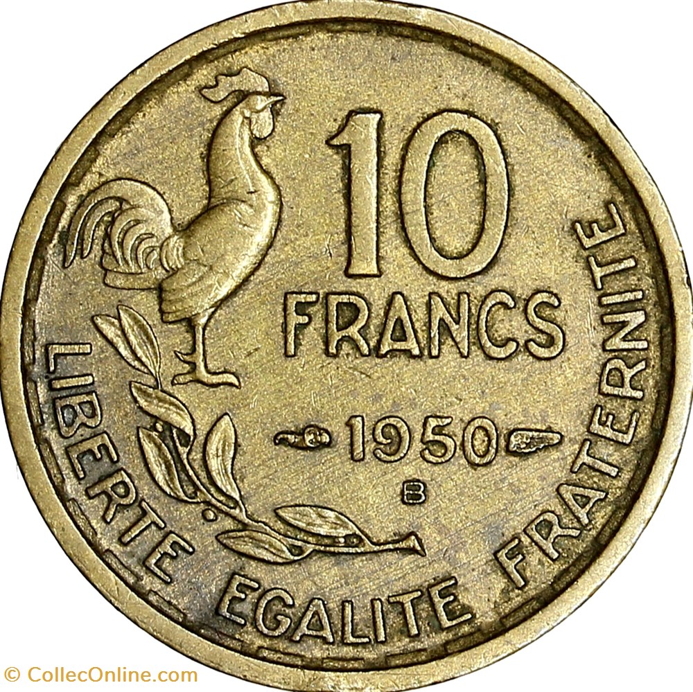 10 francs Guiraud, IVe République, 1950, Beaumont-le-Roger monnaies monde france 10 francs guiraud ive republique 1950 beaumont le roger