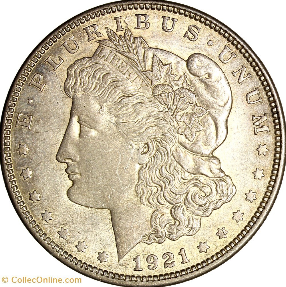 1 dollar Morgan, Etats-Unis, 1921, Philadelphie monnaies monde 1 dollar morgan etats unis 1921 philadelphie