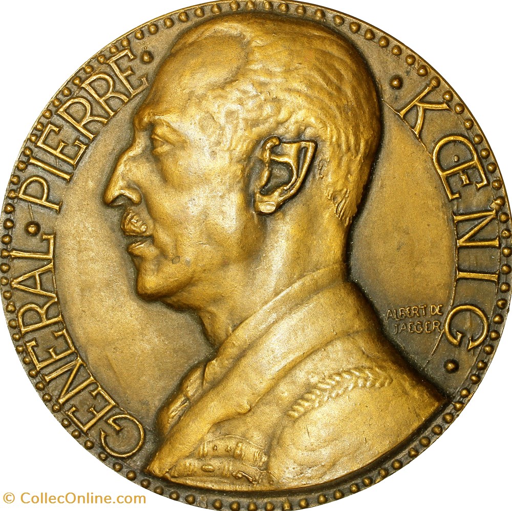 Médaille du Général Koenig et bataille de Bir Hakim, après 1945 medailles france medaille du general koenig et bataille de bir hakim apres 1945