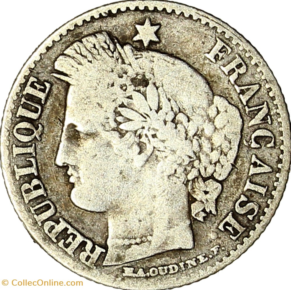 monnaies monde france 20 centimes ceres iie republique 1850 oreille basse paris