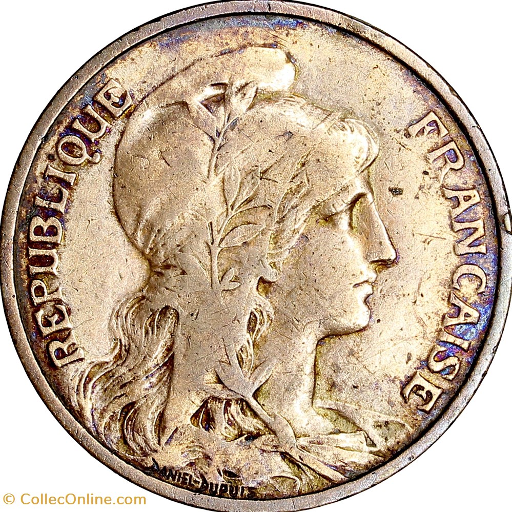 monnaies monde france 5 centimes daniel dupuis iiie republique 1912