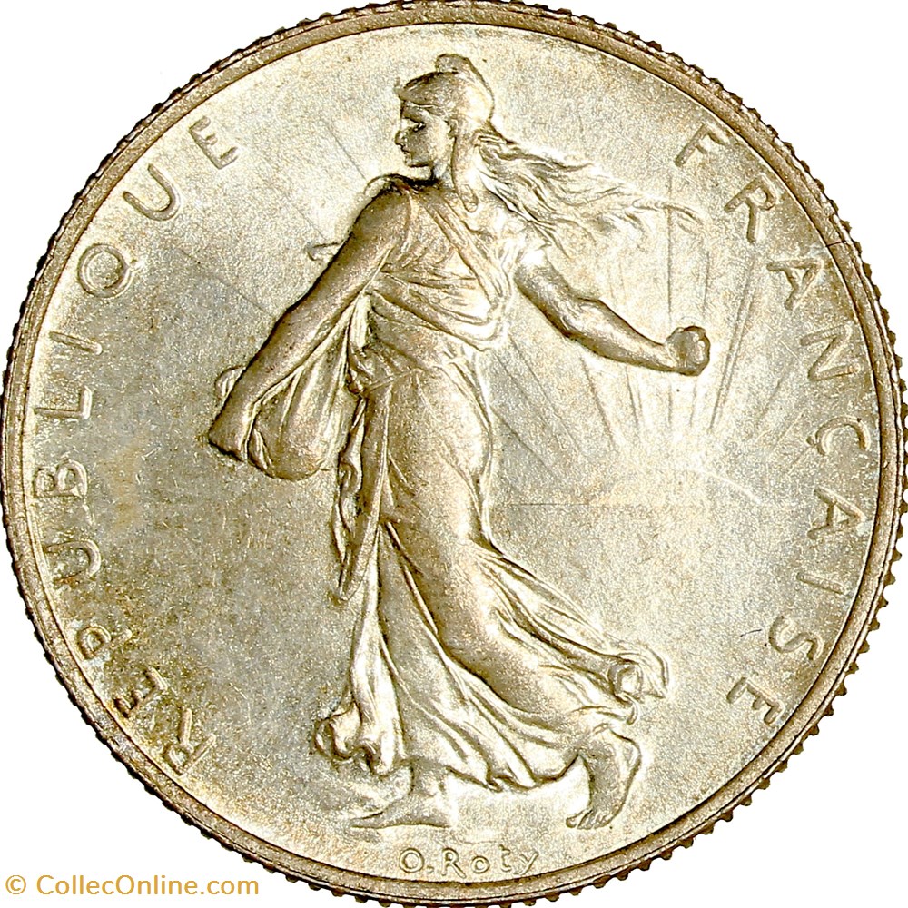 2 francs Semeuse, IIIe République, 1919 monnaies monde france 2 francs semeuse iiie republique 1919