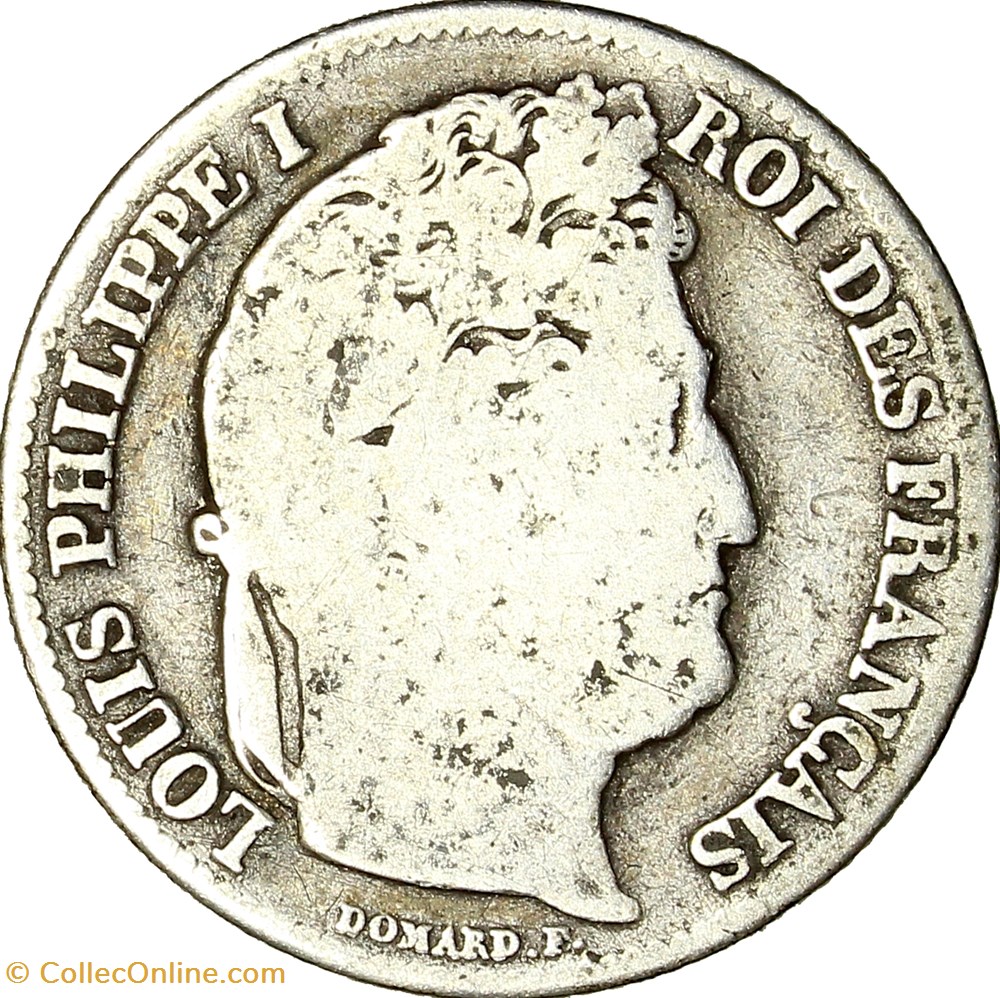 1 franc, couronne de chêne, Louis-Philippe Ier, 1841, Rouen monnaies monde france 1 franc couronne de chene louis philippe ier 1841 rouen
