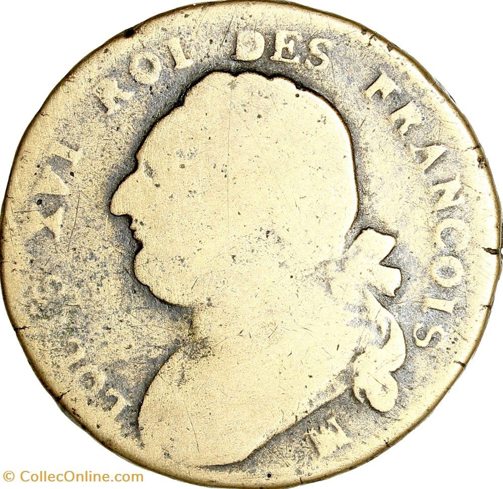 12 deniers au faisceau type François, Louis XVI, 1793, an 5, Marseille monnaies monde france 12 deniers au faisceau type francois louis xvi 1793 an 5 marseille