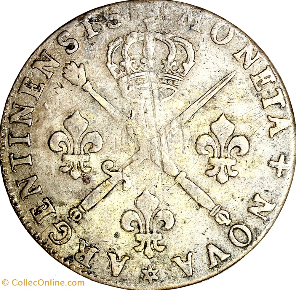 Trente-trois sols aux insignes, Louis XIV, 1705, Strasbourg monnaies europe medievale france royales trente trois sols aux insignes louis xiv 1705 strasbourg