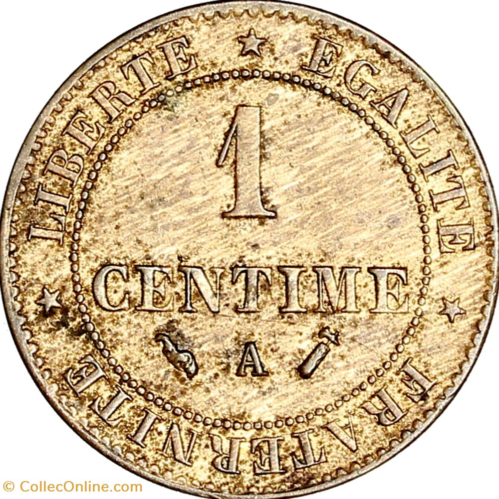 monnaies monde france 1 centime ceres iiie republique 1886 paris