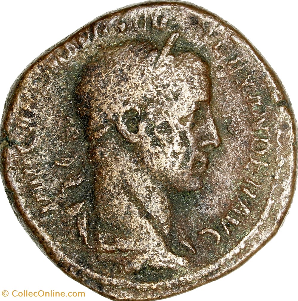 Sesterce de Sévère Alexandre, Pax, 226, Rome monnaies antiques romaines imperiales et republicaines sesterce de severe alexandre pax 226 rome