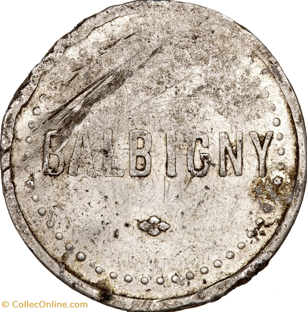 1 franc, ville de Balbigny, non daté monnaies monde france 1 franc ville de balbigny non date