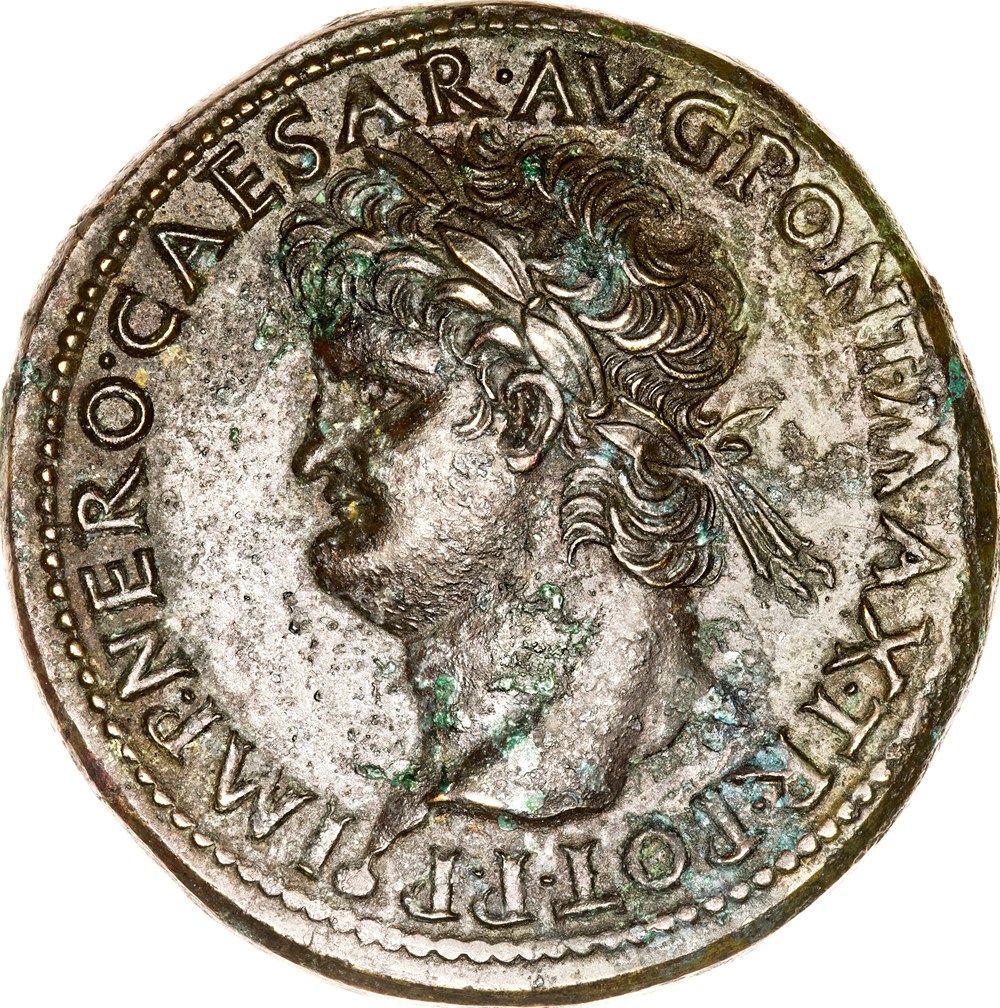 monnaies antiques a romaines imperiales et republicaines sestertius of nero portus 66 lyon