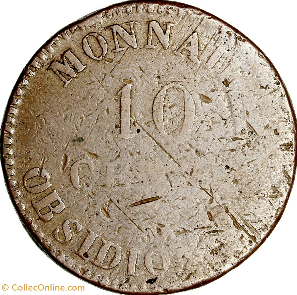 10 centimes d'Anvers au N, Napoléon Ier, 1814, Anvers, atelier de Wolschot monnaies monde france 10 centimes anvers au n napoleon ier 1814 anvers atelier de wolschot