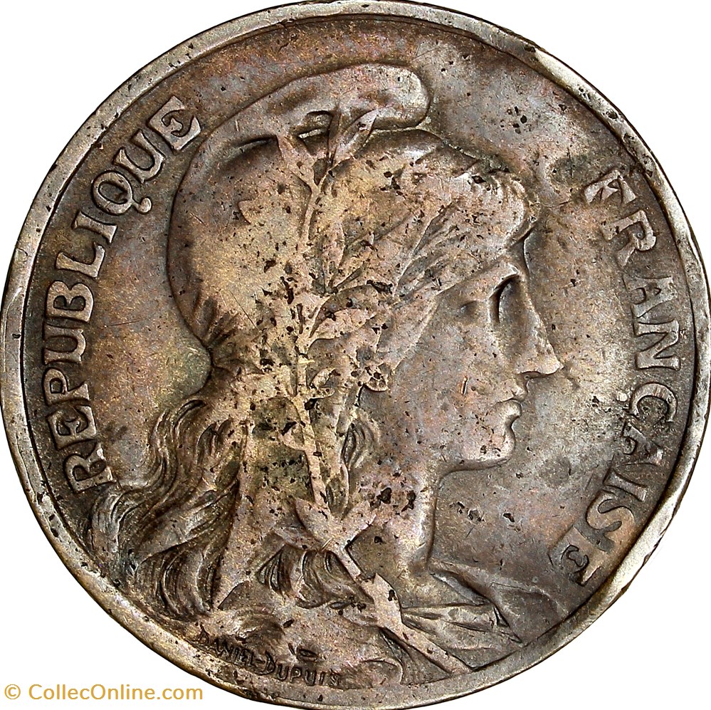 10 centimes Daniel-Dupuis, IIIe République, 1908 monnaies monde france 10 centimes daniel dupuis iiie republique 1908