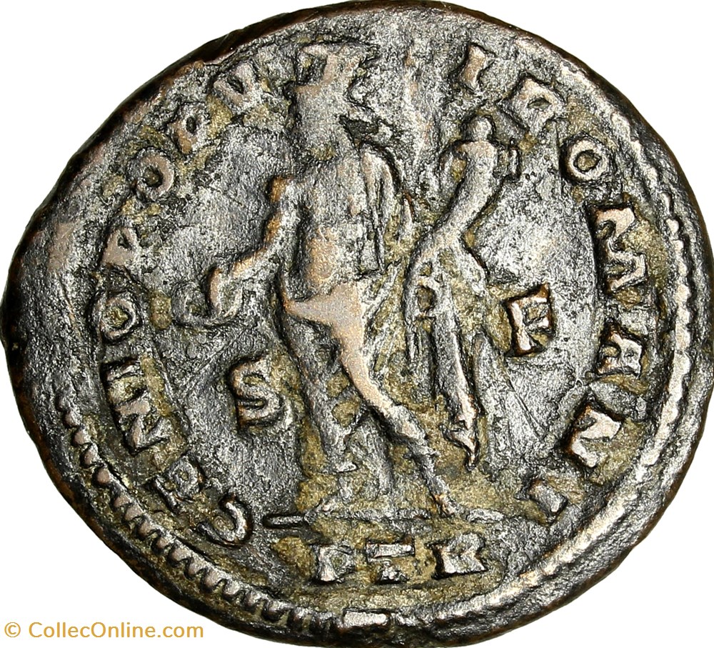 monnaies antiques a romaines imperiales et republicaines follis de severe ii genius 306 307 treves
