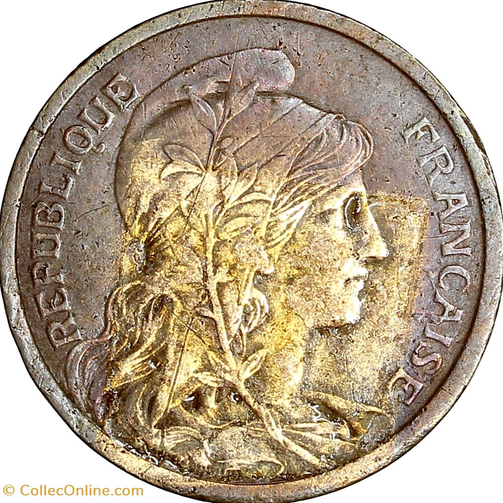 2 centimes Daniel-Dupuis, IIIe République, 1908 monnaies france modernes 2 centimes daniel dupuis iiie republique 1908