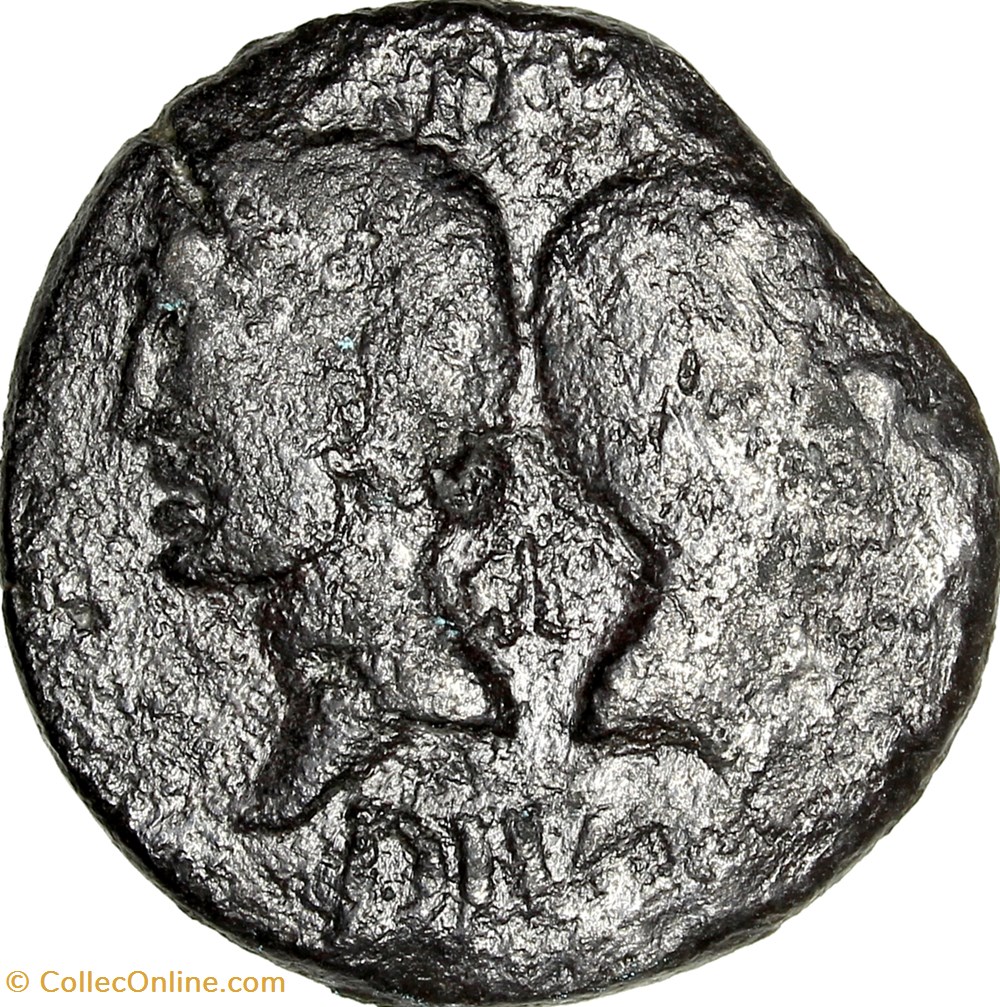 Dupondius de Nîmes, Auguste et Agrippa, groupe 2, 16/15-10 AC., Nîmes monnaies antiques romaines republicaines imperiales dupondius de nimes auguste et agrippa groupe 2 16 15 10 ac nimes