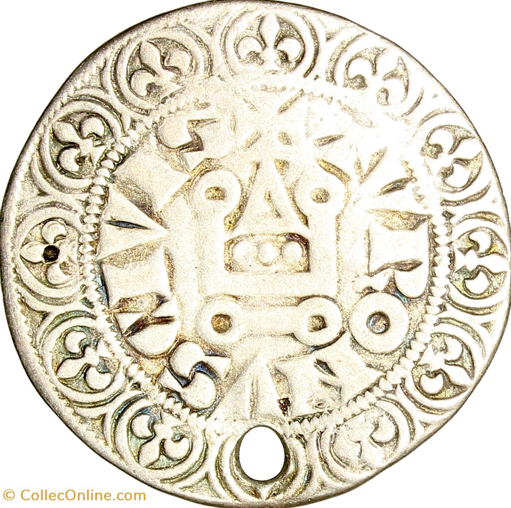 Gros tournois à l'O rond, Philippe IV, vers 1305 monnaies europe medievale france royales gros tournois a o rond philippe iv vers 1305