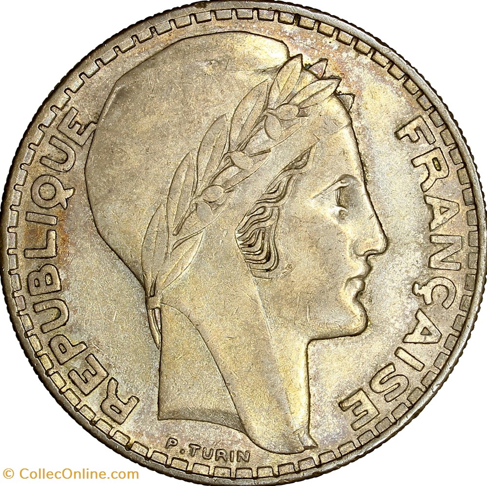 20 francs Turin, IIIe République, 1934 monnaies monde france 20 francs turin iiie republique 1934