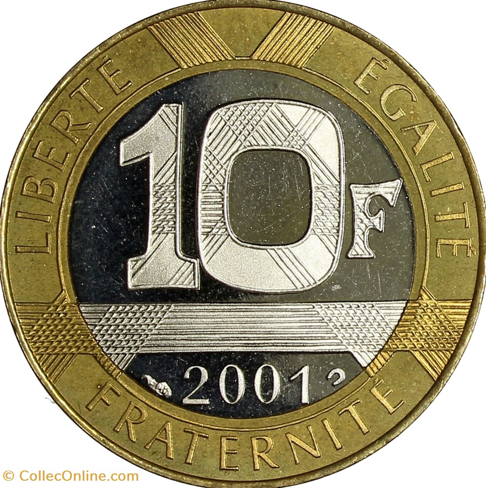 10 francs Génie de la Bastille, BE, 2001 monnaies monde france 10 francs genie de la bastille be 2001