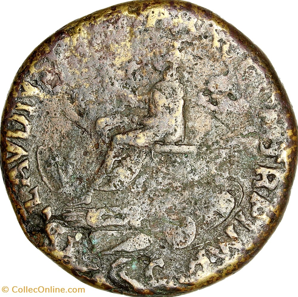 Sesterce de Néron Drusus, restitution de Claude, 41-42, Rome monnaies antiques romaines imperiales et republicaines sesterce de neron drusus restitution de claude 41 42 rome