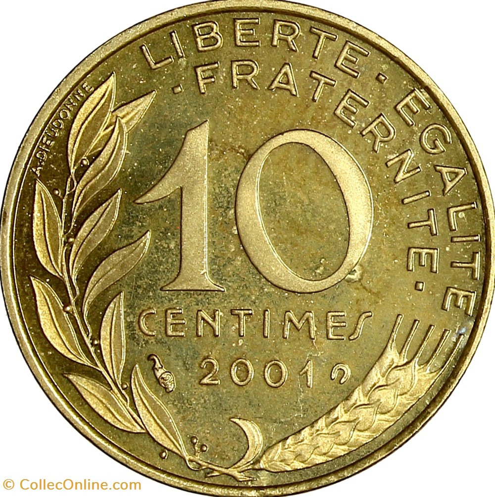 10 centimes Marianne, BE, 2001 monnaies monde france 10 centimes marianne be 2001