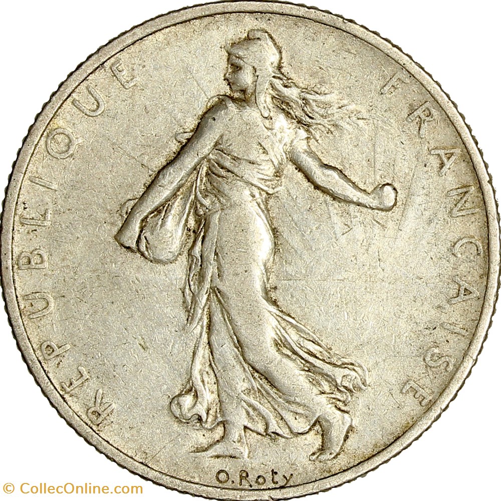 2 francs Semeuse, IIIe République, 1908 monnaies monde france 2 francs semeuse iiie republique 1908